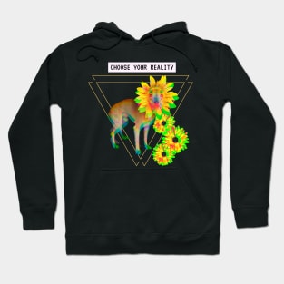 Chihuahua Reality Vaporwave Flower Techno Glitch Hoodie